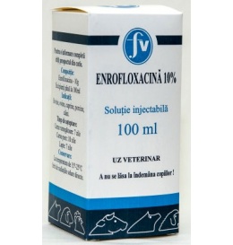 Enrofloxacină 10% solutie injectabilă